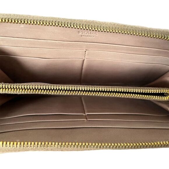 Prada Women's Light Pink Zip-Around Wallet - Picture 6 of 10